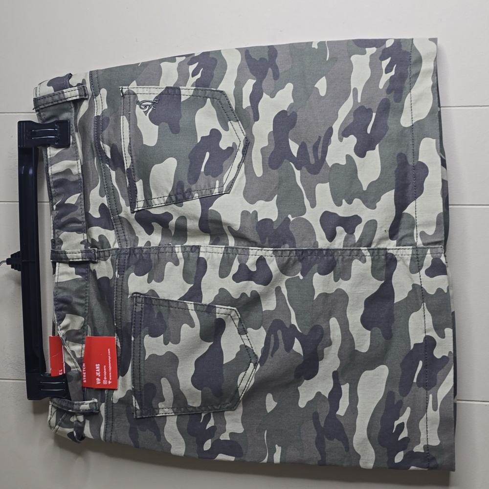 Camouflage Mini Belted Skirt VIP JEANS Large - Picture 5 of 7